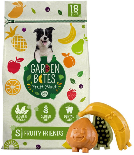 Garden Bits duvoplus - owocowe przekąski dla psów - przysmaki dla psów - wegetariańskie bezglutenowe - małe 18szt