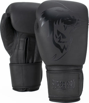 Super pro combat gear legend lederen (kick)bokshandschoenen grijs 14oz