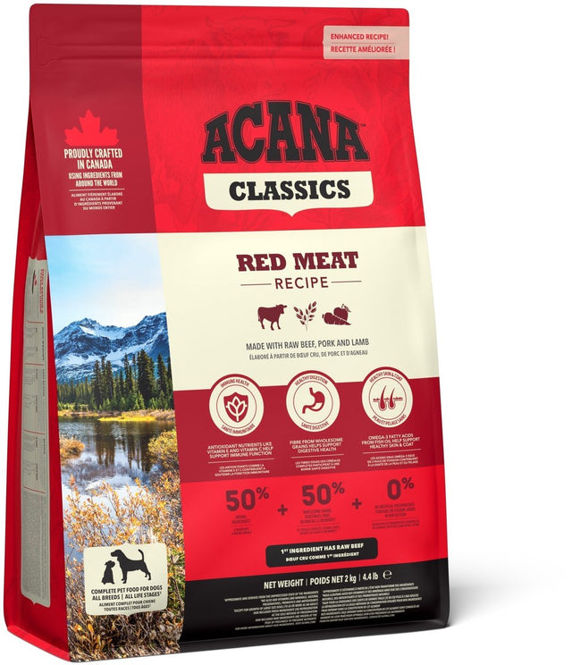 Karma dla psów Acana klasyczna czerwona - świeże mięso, omega-3, 2 kg