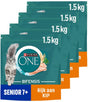 Purina one purina® one® senior - kattenbrokjes - kip volkoren granen - 4 x 1.5 kg