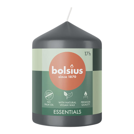 Świeca okrągła Bolsius Essentials 80 58 burzowa szarość