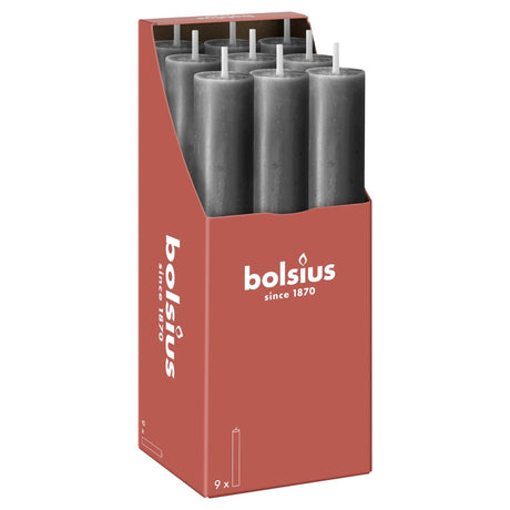 Świeca stołowa Bolsius xl 230 30 rustykalna burzowa szarość