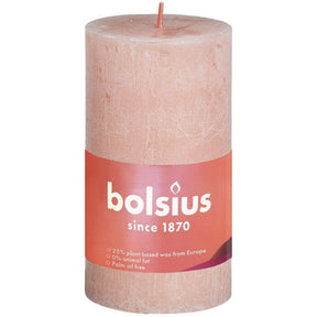 Rustykalna świeca okrągła Bolsius 100 50 w kolorze różowym