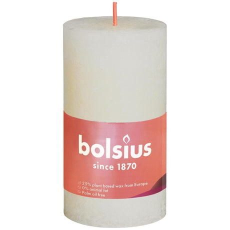 Bolsius Shine kolekcja rustykalna świeca okrągła 100 50 miękka perła - miękka perła