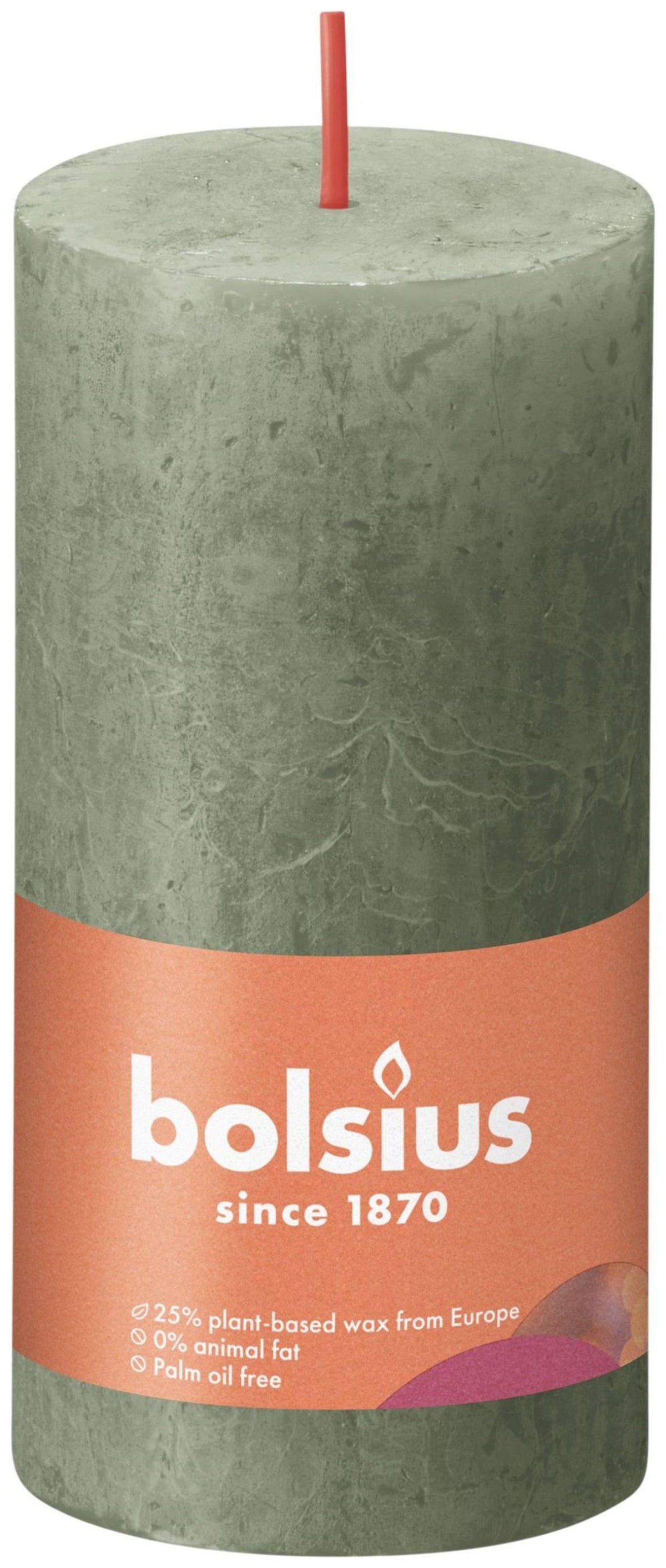 Rustykalna świeca okrągła Bolsius 100 50 Fresh Olive - Fresh Olive