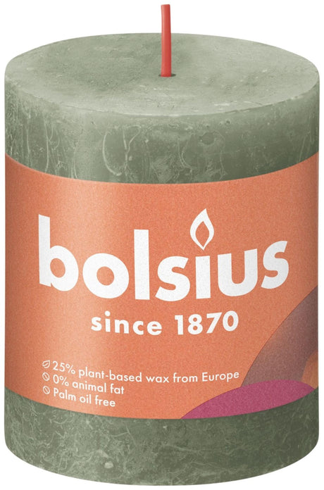 Rustykalna świeca okrągła Bolsius 80 68 Fresh Olive - Fresh Olive