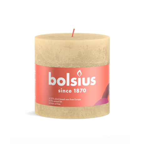 Świeca okrągła Bolsius 100 100 rustykalny ows beż-owsiany beż