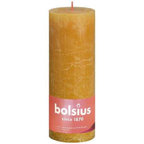 Bolsius rustykalna świeca okrągła świecąca kolekcja 190 68 plaster miodu żółty (żółty plaster miodu)