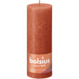 Rustykalna świeca okrągła Bolsius Shine 190 68 ziemista pomarańcza