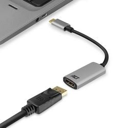 USB-C do portu wyświetlacza akt ac7030 czarny, szary 0,15 m