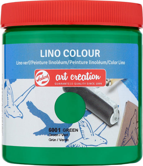Farba linowa Talens Art Creation 250ml - zielona - linoleum - nadruk blokowy