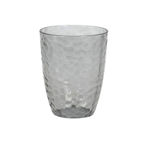 Glas kunststof transparant grijs ø8,5x11cm | 6 stuks