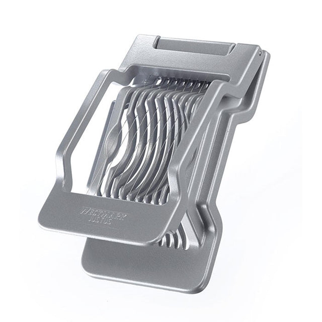 Krajarka do jajek Westmark do plastrów okrągłych i owalnych, indywidualnie napinane druty tnące ze stali nierdzewnej, aluminium, stal nierdzewna, justus, szary, 10402260