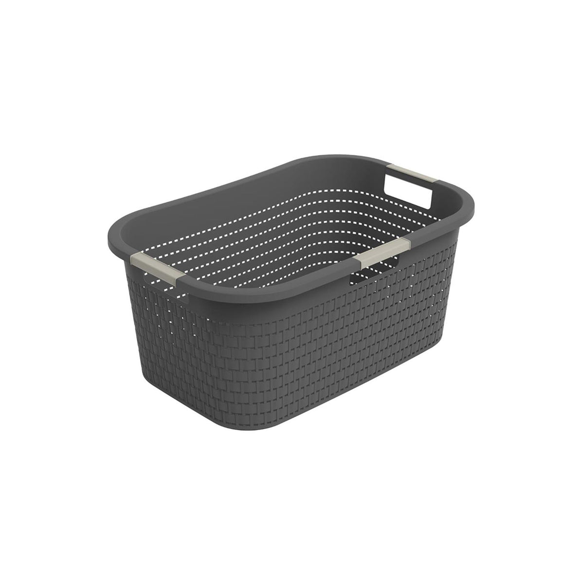 Kosz na pranie Rotho country 40l, antracyt