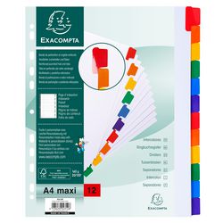 Zakładki exacompta 4312e A4 z tektury maxi