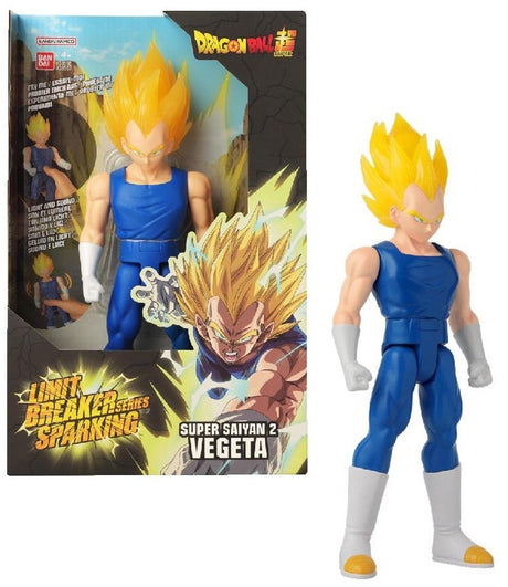 Bandai - Dragon Ball Super - figurka gigantycznego wyłącznika krańcowego 30 cm - Super Saiyan 2 Vegeta - oficjalnie licencjonowana - duża, iskrząca figurka vegety, która wydaje dźwięk i światło - zabawka dla dzieci w wieku 4 lat i + - 38567