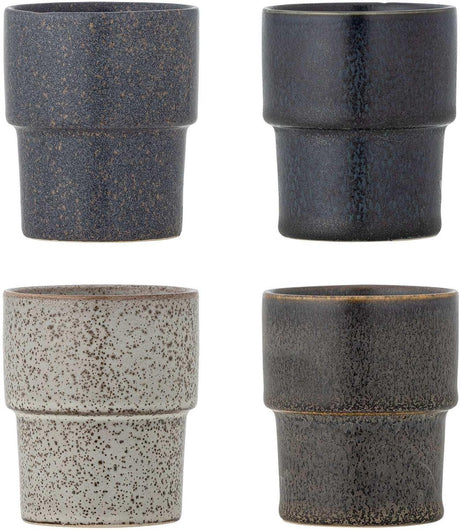 Kubek ceramiczny Bloomingville brązowy ewan - zestaw 4 szt