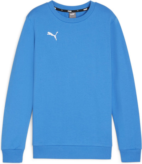 Chłopięcy sweter sportowy Puma Teamgoal z okrągłym dekoltem i okrągłym dekoltem - ignite niebiesko-biały