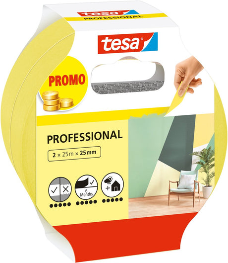 Profesjonalna taśma malarska Tesa do dokładnego maskowania papieru washi - 2x25m x 25mm