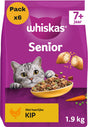 Whiskas 7+ karma dla kotów - kurczak - worek 6 x 1,9kg