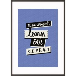 Motywacyjna ramka papierowa aluminiowa w kolorze czarnym
