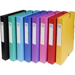 Exacompta 8x pudełko klasyfikacyjne z błyszczącego kartonu, grzbiet 40 mm - a4 - różne - 50400e