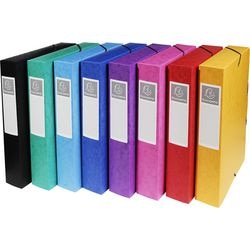 Exacompta 8x pudełko klasyfikacyjne z błyszczącego kartonu, grzbiet 60 mm - a4 - różne - 50600e