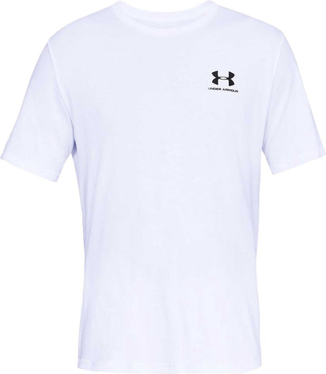 Męska koszulka sportowa Under Armour UA M Sportstyle LC SS-WHT - biało - czarna
