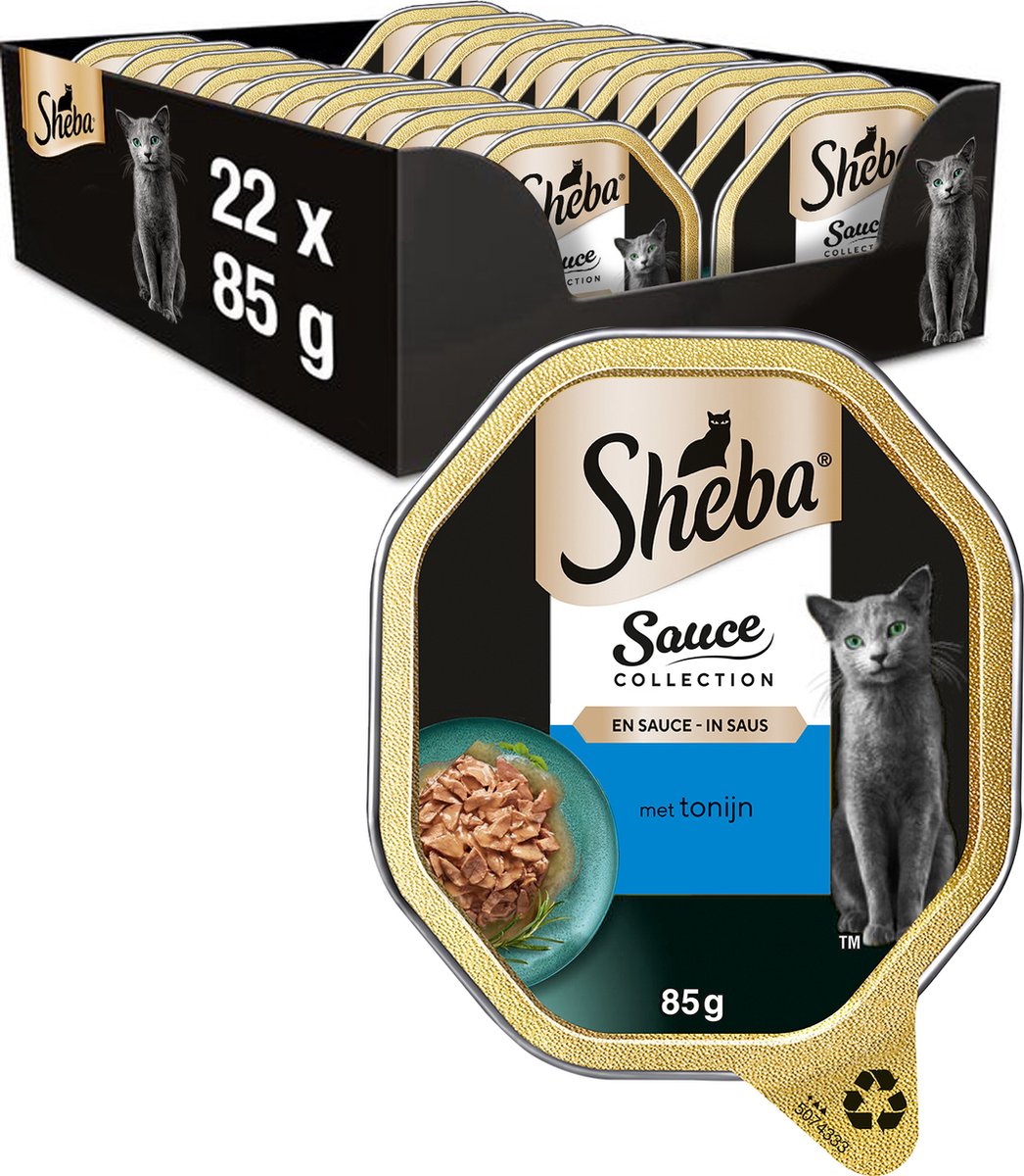 Karma dla kota Sheba - kolekcja sosów - tuńczyk - tuby - 22x85g