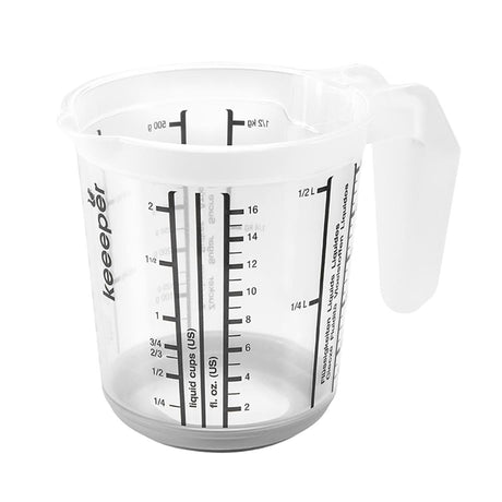 Plastikowa miarka Keeper antypoślizgowa 0,5l ã˜10,5x11,5cm nordic grey