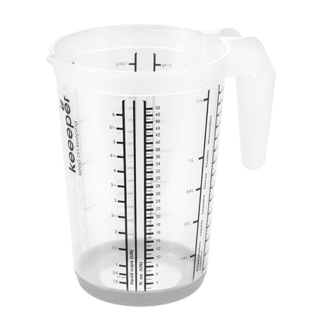 Plastikowa miarka Keeper antypoślizgowa 1,5l ã˜13,5x19cm nordic grey
