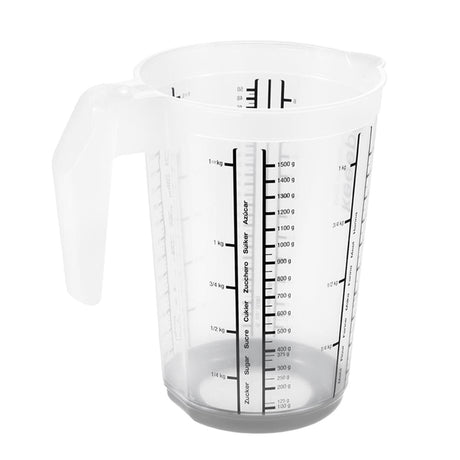 Plastikowa miarka Keeper antypoślizgowa 1,5l ã˜13,5x19cm nordic grey