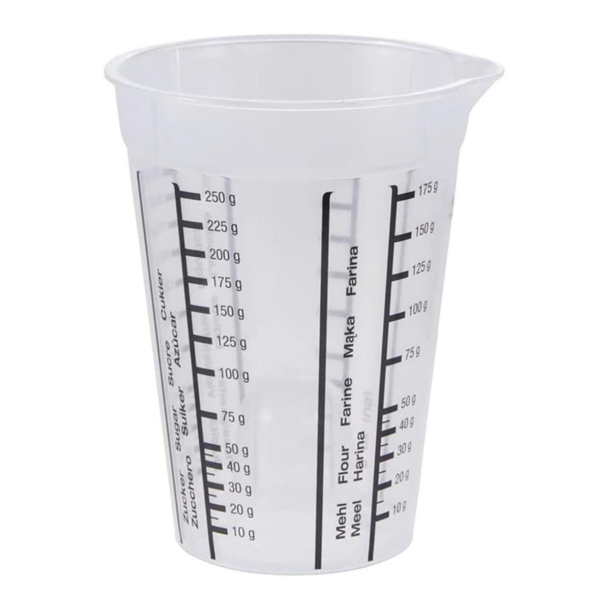 Plastikowa miarka Keeper 0,25l ã˜8,5x11,5cm przezroczysta