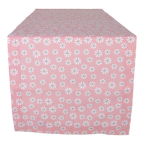 Daisy flowers tafelloper roze 50x140 cm | 3 stuks
