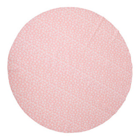 Daisy flowers tafelkleed textiel roze rond 160 cm