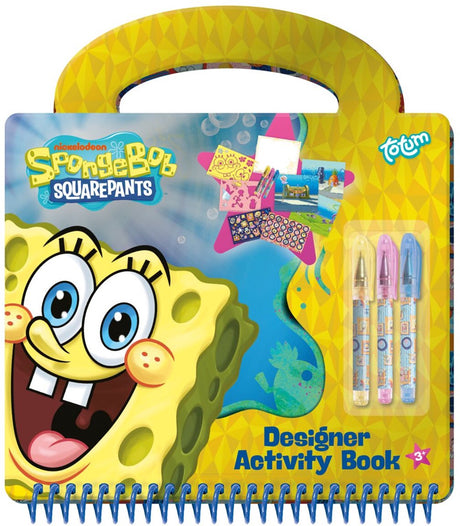 Zeszyt ćwiczeń Totum Spongebob - zeszyt ćwiczeń - rysowanie, pisanie i naklejki - 20 stron - zabawki dla dzieci - prace rękodzielnicze - dla dziewczynek i chłopców - także dla maluchów - od 3 lat -
