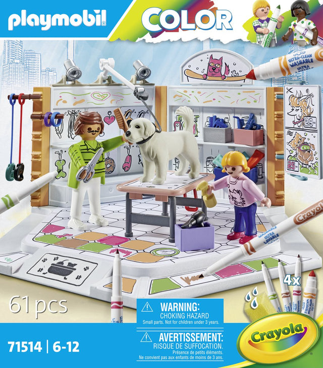 Kolorowy salon dla psów Playmobil - 71514