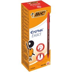 Długopis czerwony bic cristal, dokładny