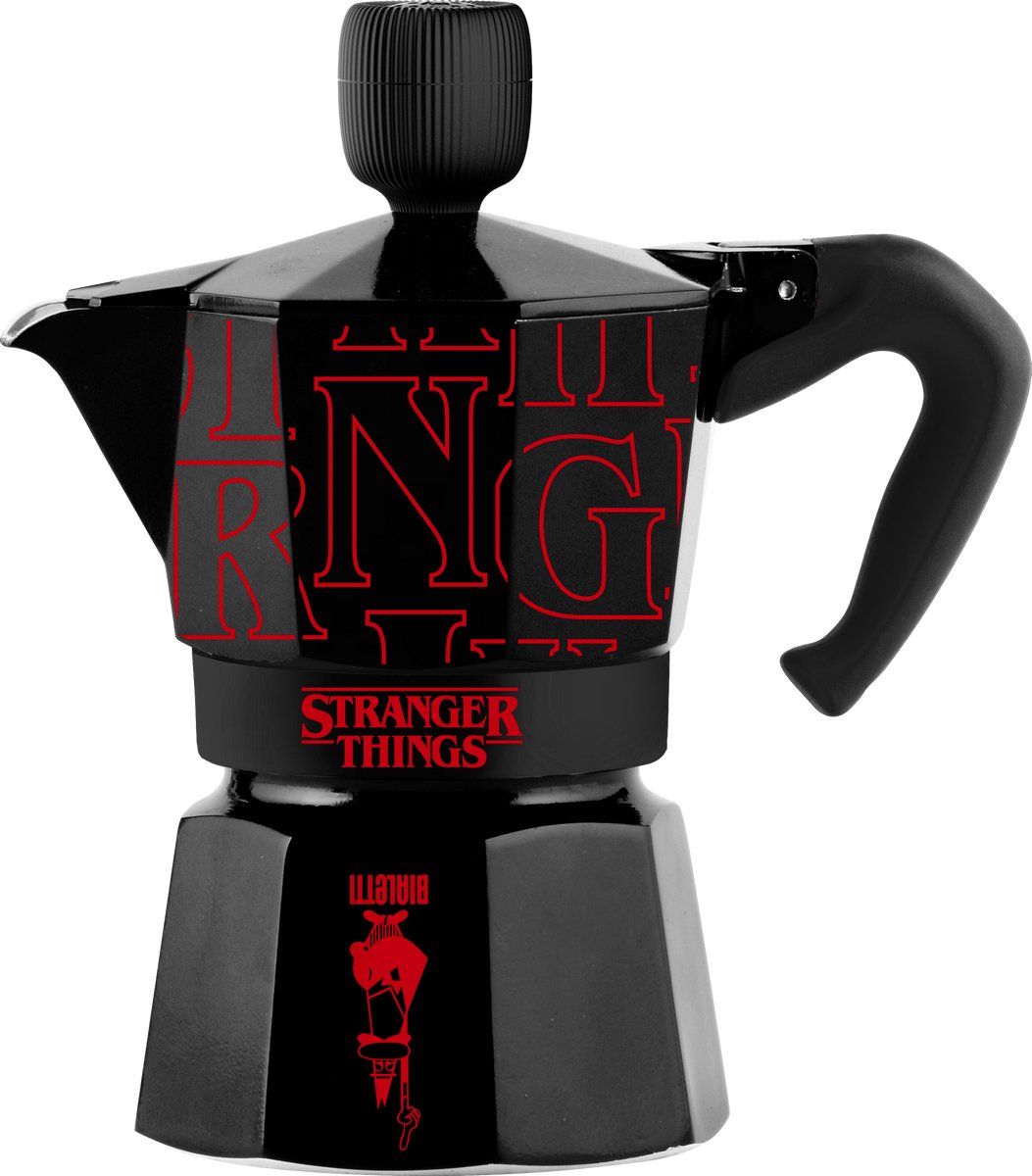 Bialetti Stranger Things - perkolator - 3 filiżanki moka express - aluminium - z efektem dźwiękowym Stranger Things