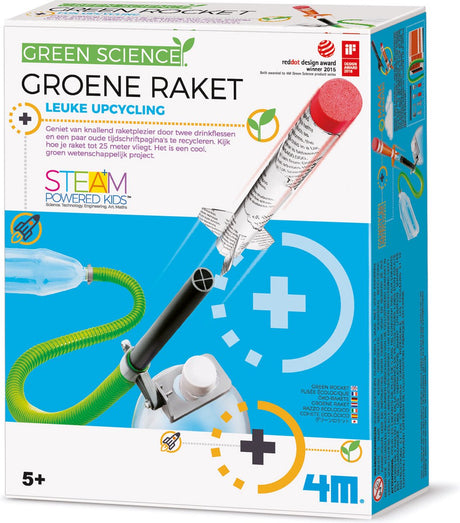 4m nauka i gry - zbuduj własną zieloną rakietę - zestaw konstrukcyjny - kidzlabs green science - 5 lat