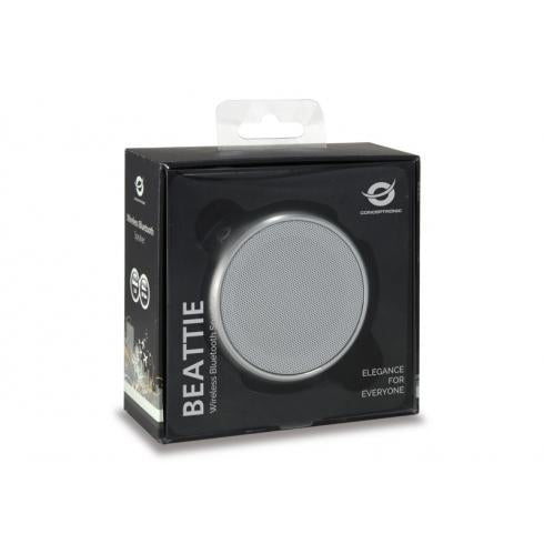 Bezprzewodowy głośnik Bluetooth Conceptronic Beattie 01s, micro-USB, 3W, 150 - 20000 Hz, srebrny