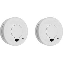 Smartwares 10.048.28 - czujka dymu 2 szt. 85 dB - 1 rok baterii, 10 lat czujnika - certyfikat TUV - czujka pożaru