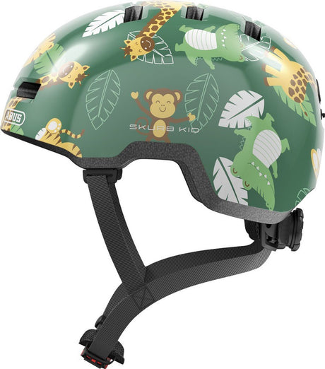 Abus skurb kid - kask rowerowy - dziecięca zielona dżungla s (45 - 50 cm)