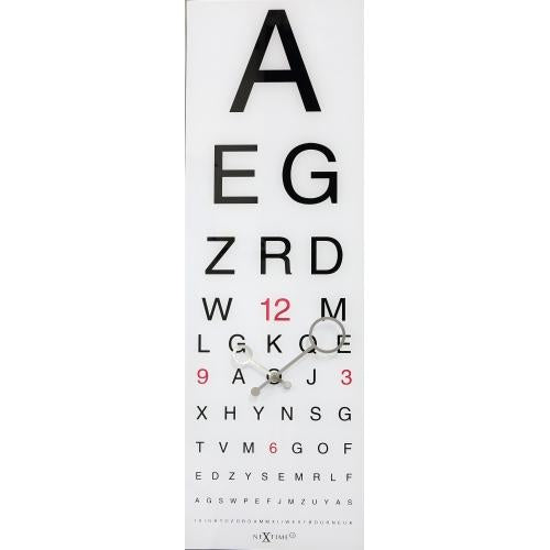 Zegar Nexttime 3067 wzroku, 75x25,4 cm, ścienny, biały czarny
