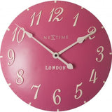 Zegar Nexttime 3084rz london arabski, ø34,5 cm, ścienny, różowy biały