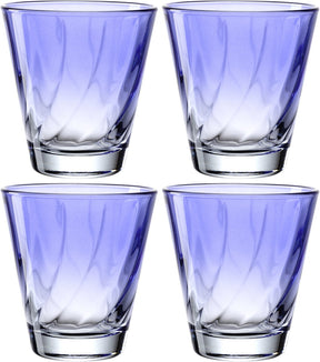 Szklanka do picia Leonardo Twist 215ml niebieska - zestaw 4