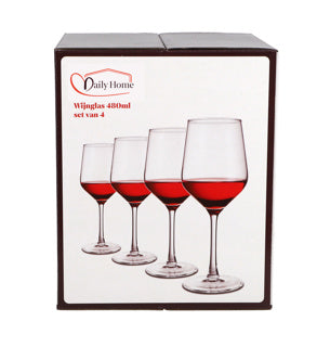 Codzienne domowe kieliszki do wina 480 ml, zestaw 4 szt. | 6 sztuk