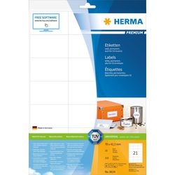 Etykiety Herma premium białe 70x42,3mm 10 arkuszy a4 210 sztuk