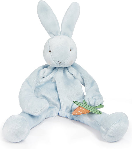 Chusteczka Bunnies by the Bay z uchwytem na smoczek królika - ściereczka do smoczka - wyjątkowo miękka - zapięcie na rzep do smoczka - można prać w pralce - 25 cm - niebieski
