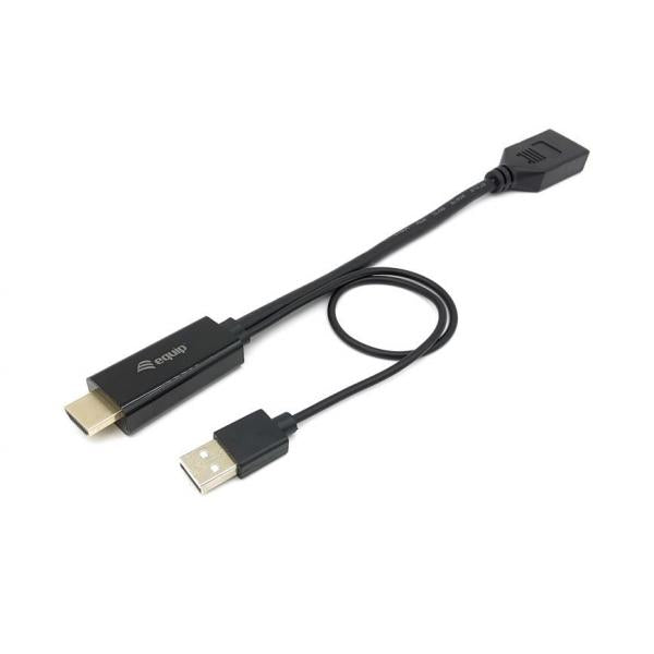 Equip 119039 Adapter HDMI na Displayport, 0,15 m, HDMI typu A (standardowy), displayport, męski, prosty